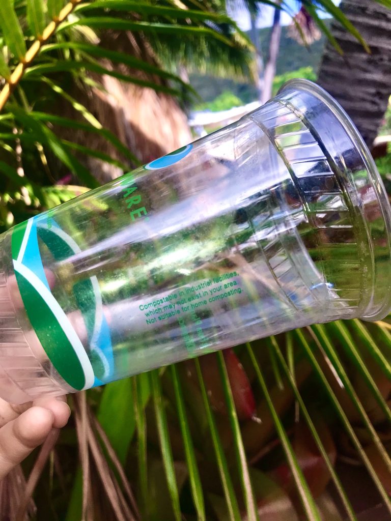 Bioplastic cup
