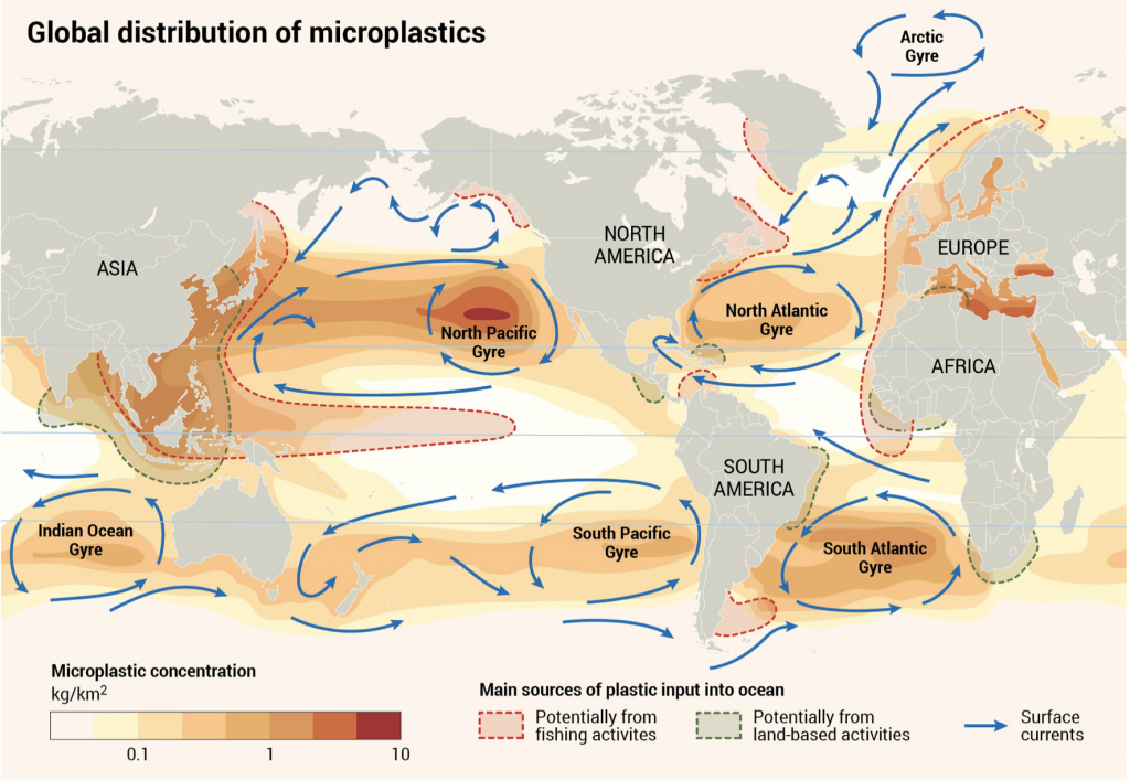 microplastic mapped
